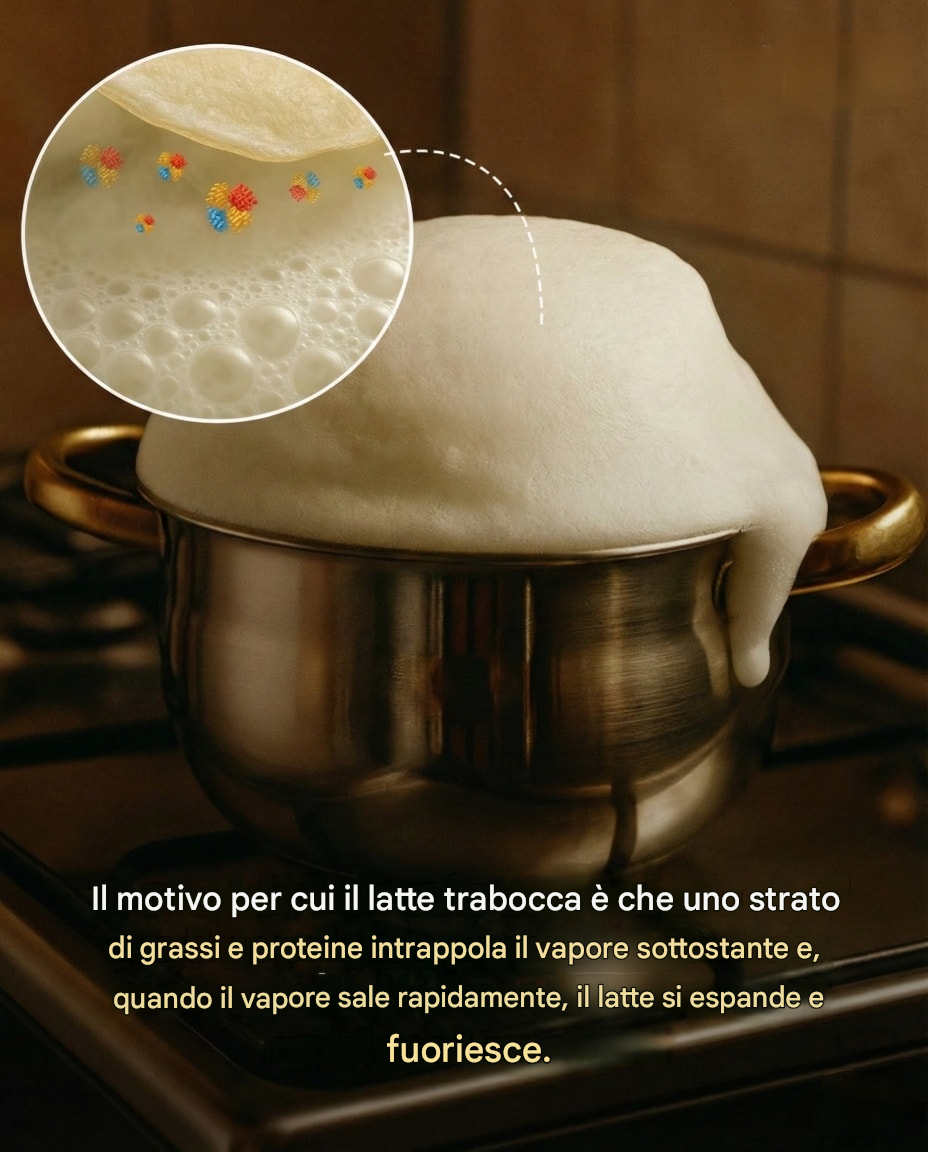Perché il latte si solleva e trabocca quando bolle? È solo il calore, o c’è un segreto dietro? 🤔