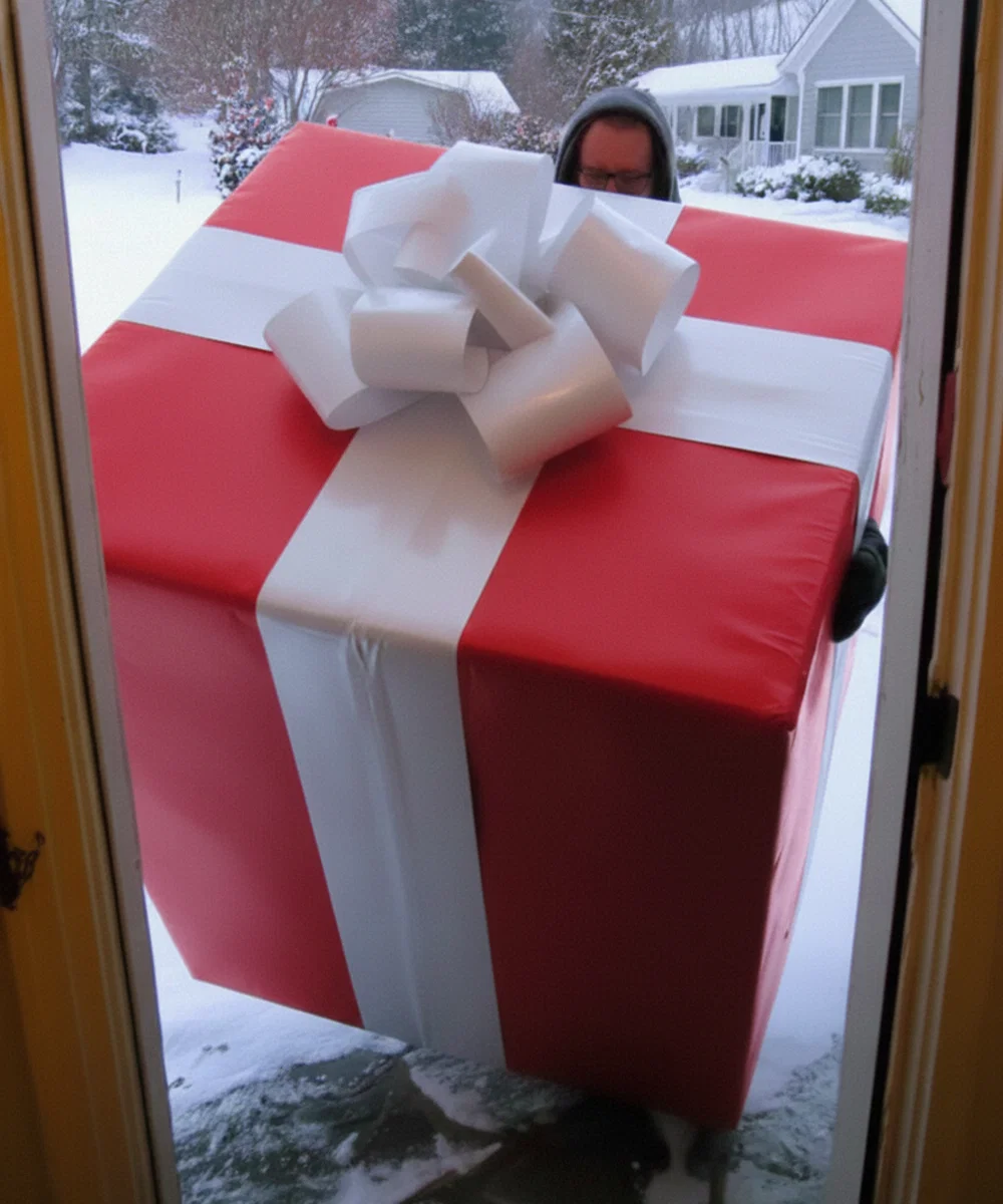 Ho ospitato una madre e il suo bambino a casa mia per due giorni prima di Natale, poi la mattina di Natale è arrivato un pacco con il mio nome sopra.