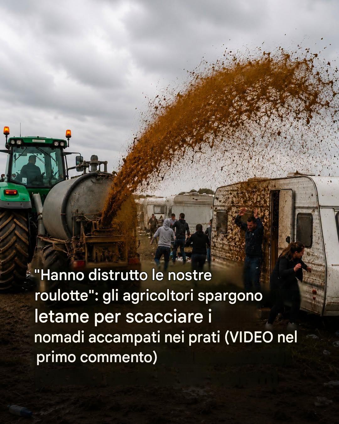 I viaggiatori si rifiutarono di andarsene, così il contadino li scacciò con un toro.