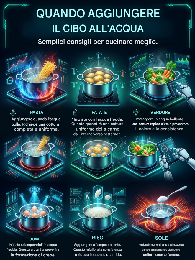 Acqua fredda o bollente? Come cucinare senza perdere sapore e valore nutritivo.