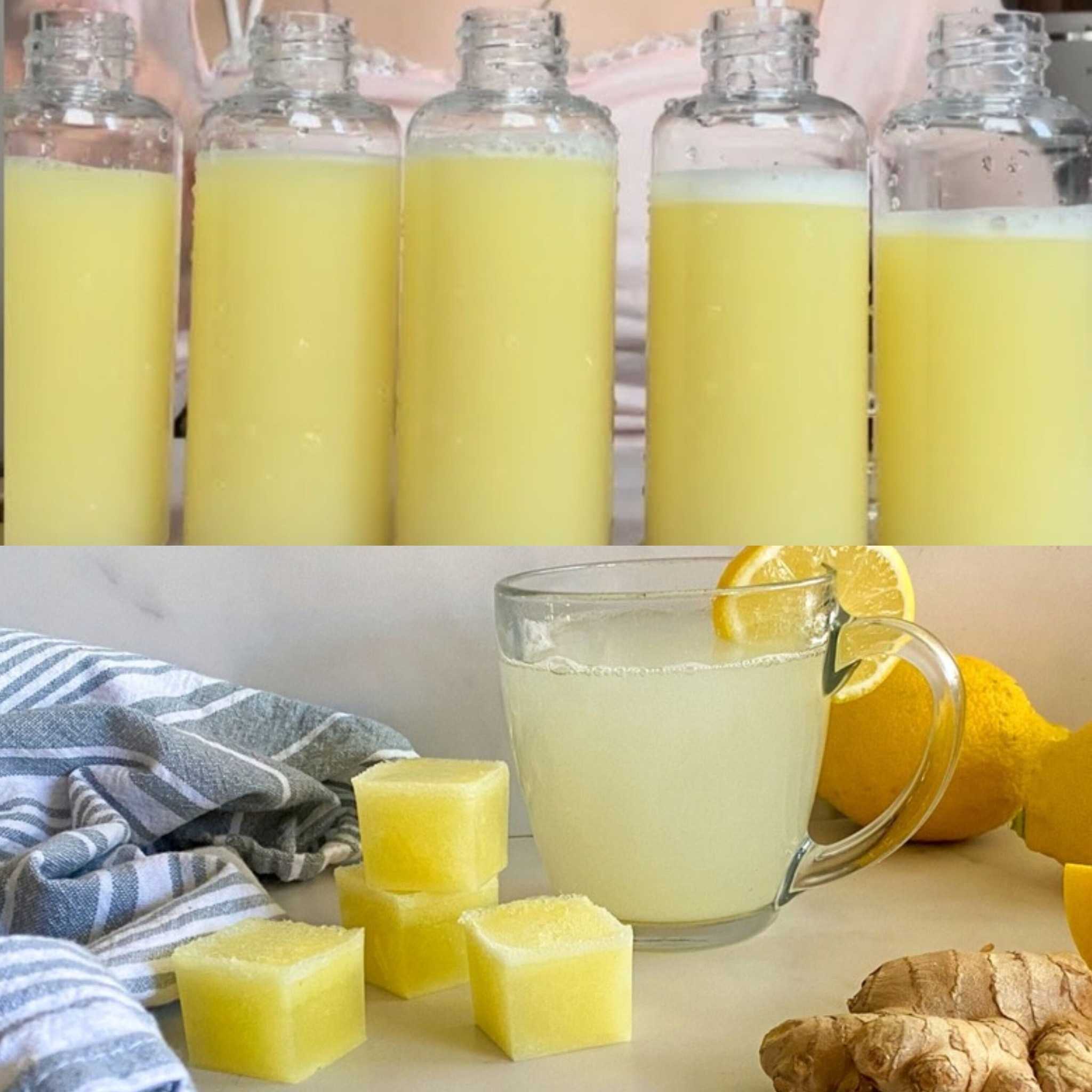 Cosa bevo ogni mattina per una pelle radiosa e una pancia piatta: un bicchierino di zenzero e limone.