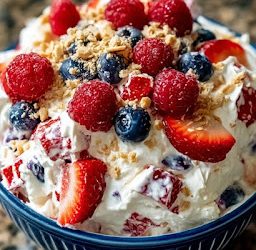 🌈🍓🍇 Insalata cheesecake con frutta rossa, bianca e blu 🍓🍇🌈