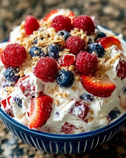 🌈🍓🍇 Insalata cheesecake con frutta rossa, bianca e blu 🍓🍇🌈