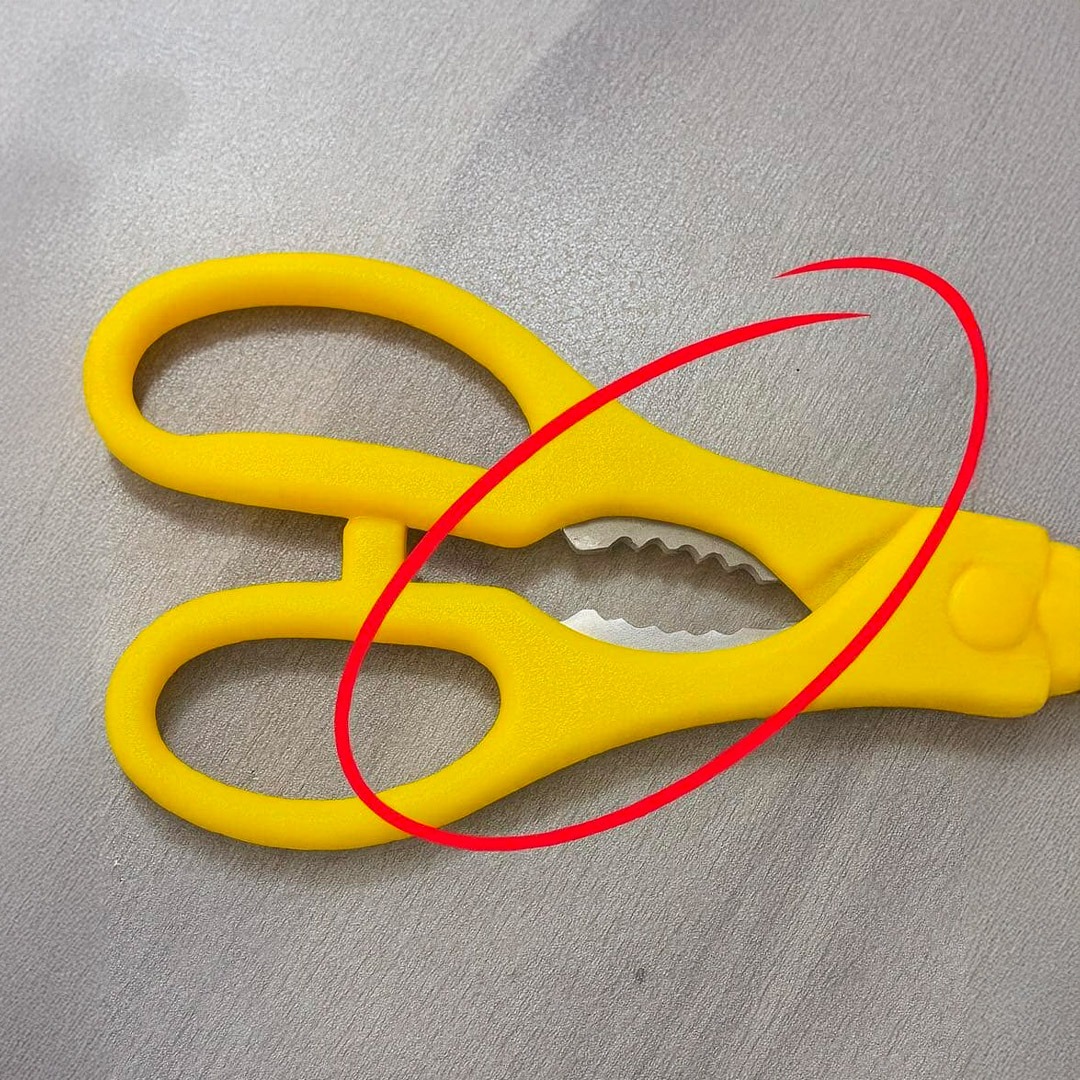 Quella cosa strana e seghettata nelle tue forbici da cucina? In realtà è uno strumento brillante e nascosto.