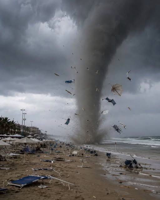 🛑 Tromba d’aria si abbatte sulla spiaggia italiana: ci sono m… Altro….