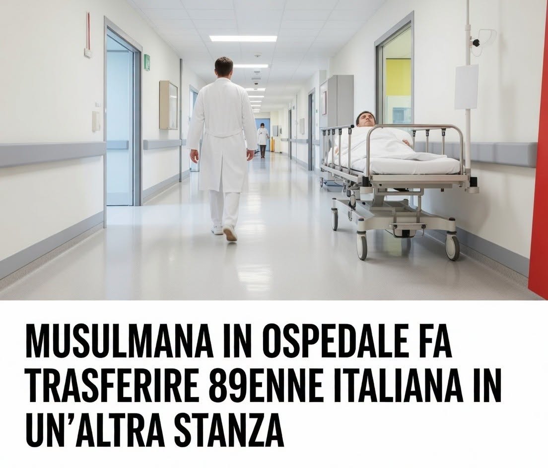 Musulmana in ospedale fa trasferire 89enne italiana: “Non voglio p…Altro…