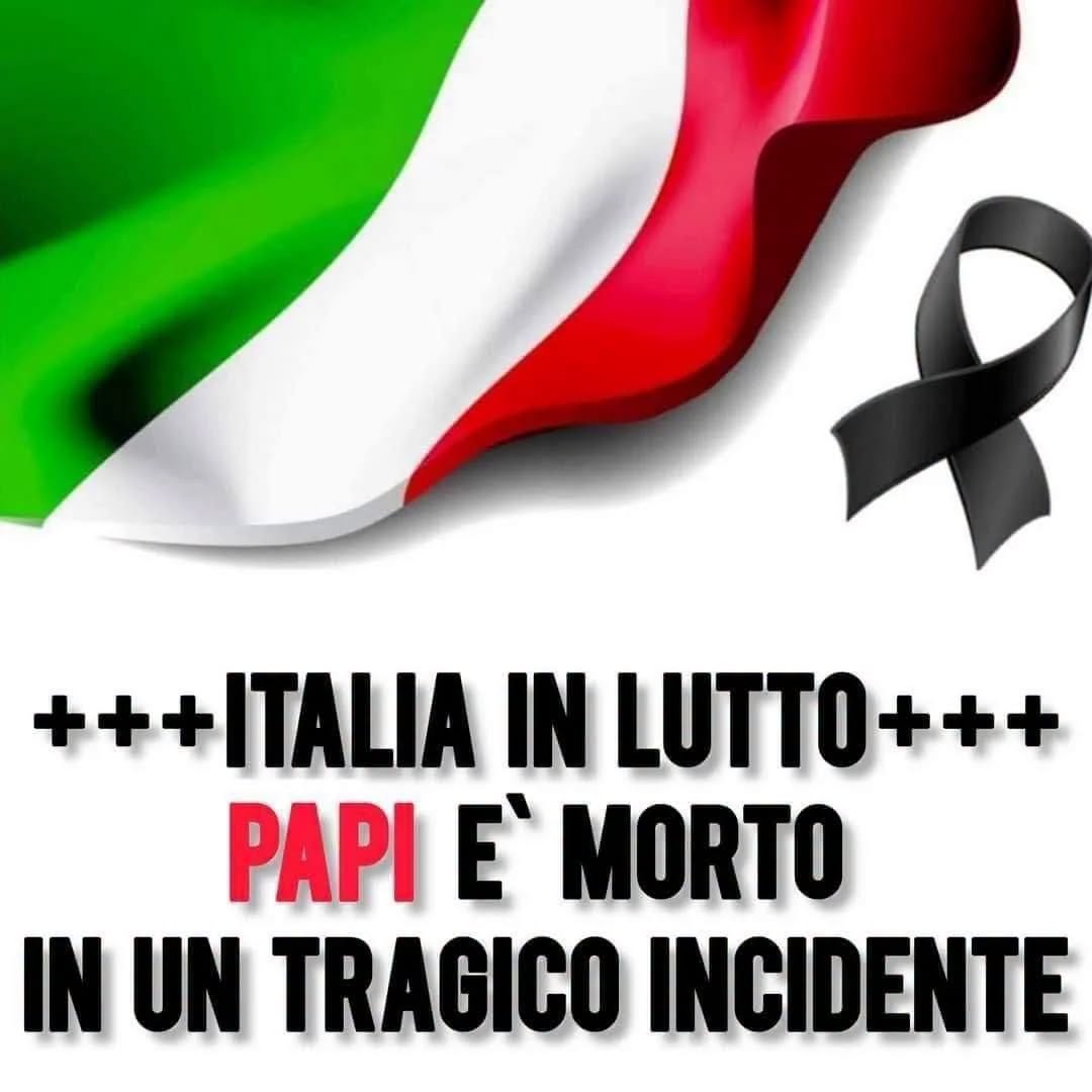 Italia sconvolta, Papi è deceduto in un tremendo sinistro
