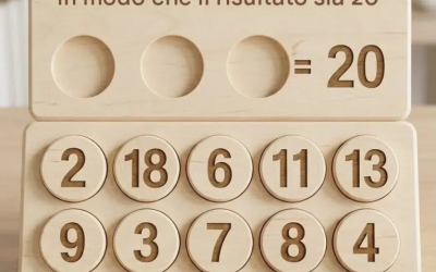 Riuscirai a risolvere questo misterioso rompicapo matematico in legno? Sposta tre numeri in modo che il risultato sia 20!