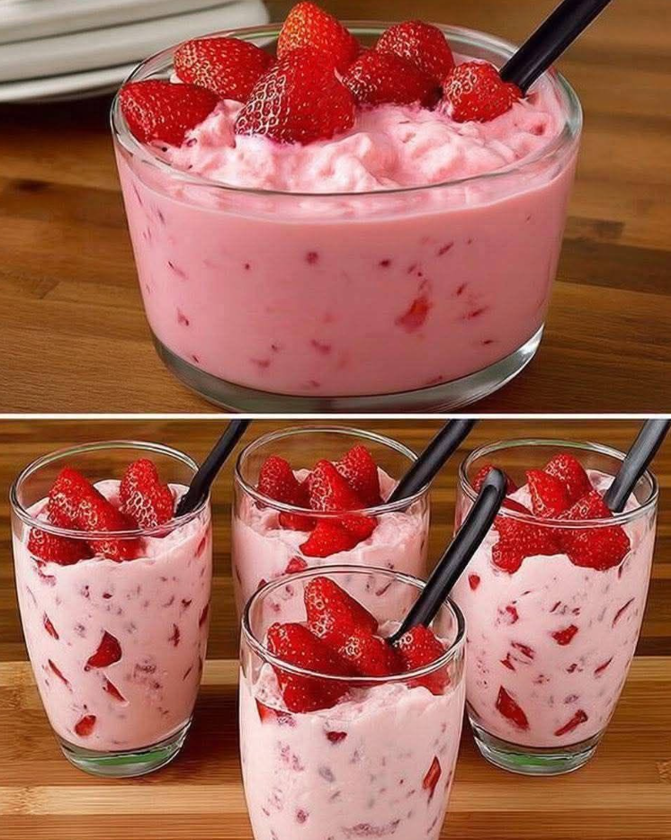 🍓Yogurt in 2 minuti e dolce alla fragola
