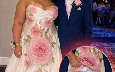 La migliore amica di mia figlia le ha cucito un vestito da ballo dopo che ogni negozio ci aveva detto che era troppo grande per un abito bellissimo – cos’altro ha fatto al ballo ha lasciato tutti senza parole