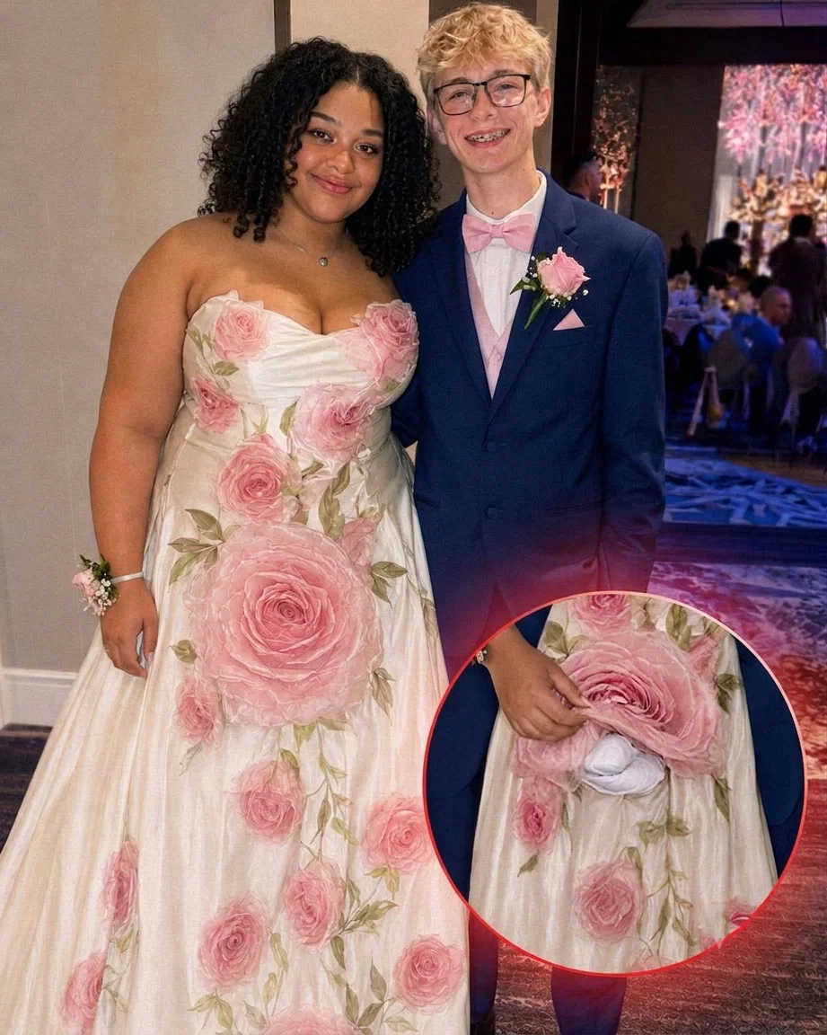 La migliore amica di mia figlia le ha cucito un vestito da ballo dopo che ogni negozio ci aveva detto che era troppo grande per un abito bellissimo – cos’altro ha fatto al ballo ha lasciato tutti senza parole